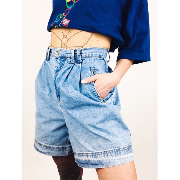 Vintage Pants - Vintage ⚡️ High-Waisted Denim Shorts